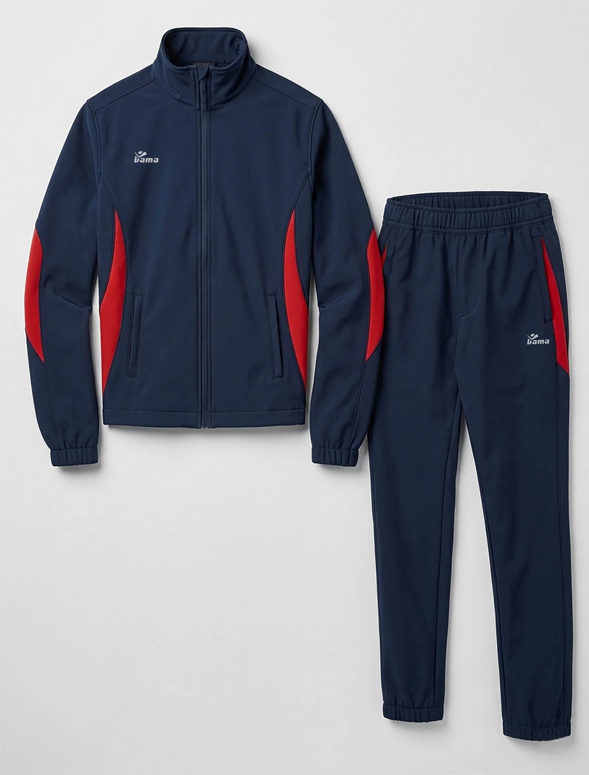 Buzo deportivo bama 2603 azul con rojo