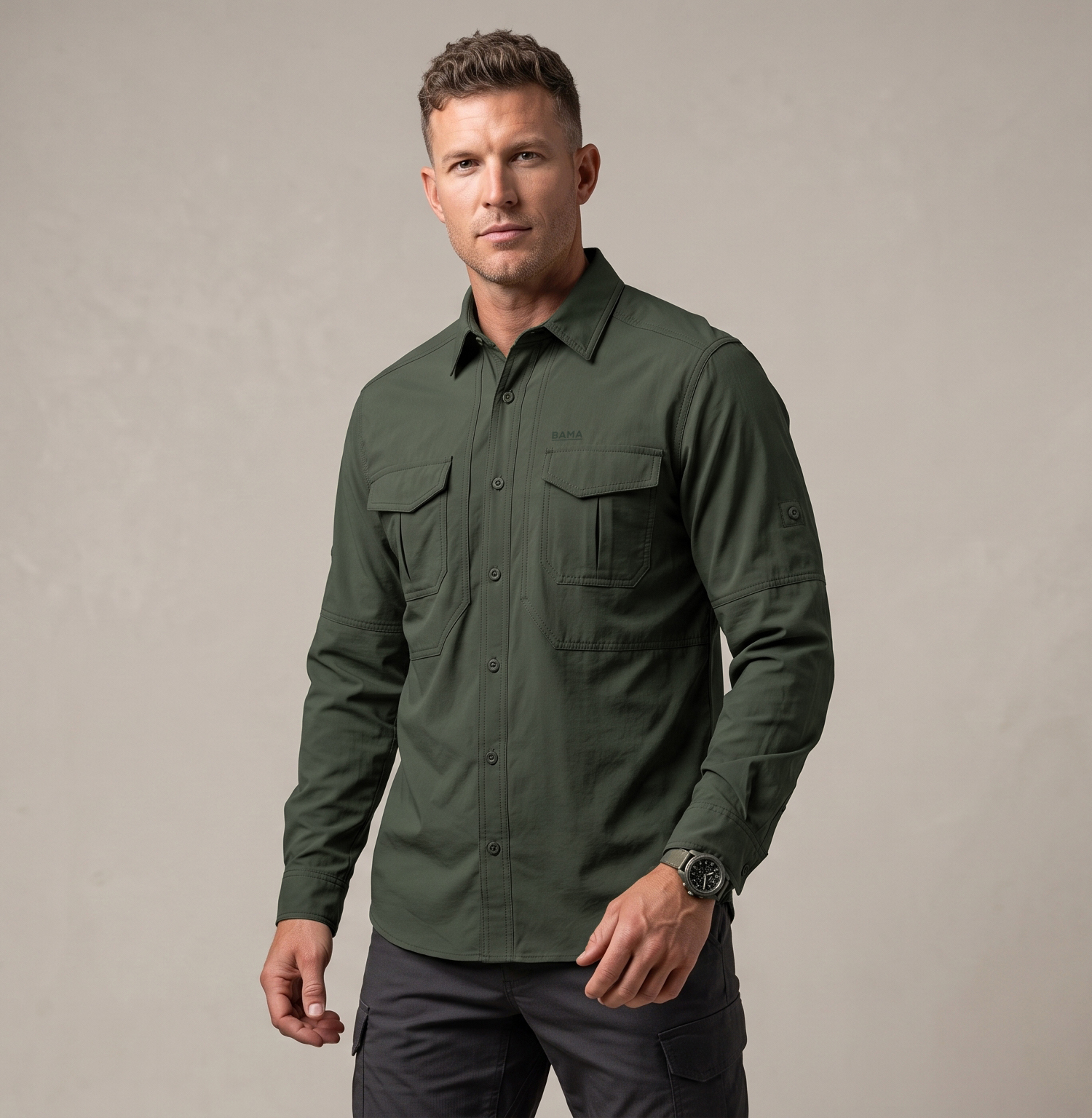 Camisa aventura terra oliva